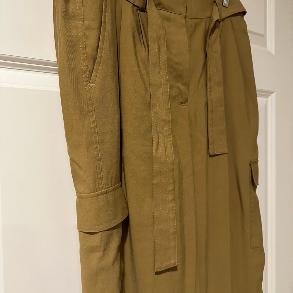 Khaki dress slacks.